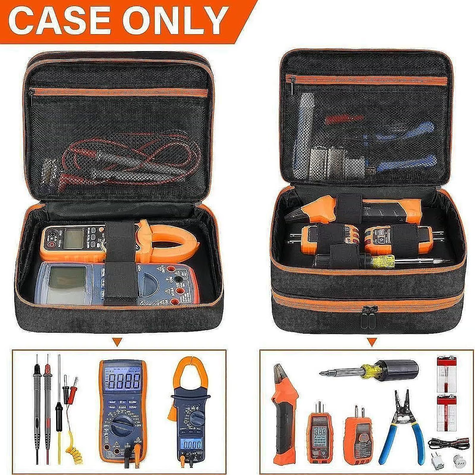 Étui de transport pour multimètre, organisateur de rangement pour testeur de circuit, accessoires pour multimètre numérique et testeur de courant à pince
