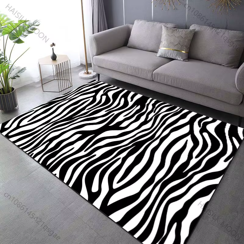 Tapis classique imprimé zèbre