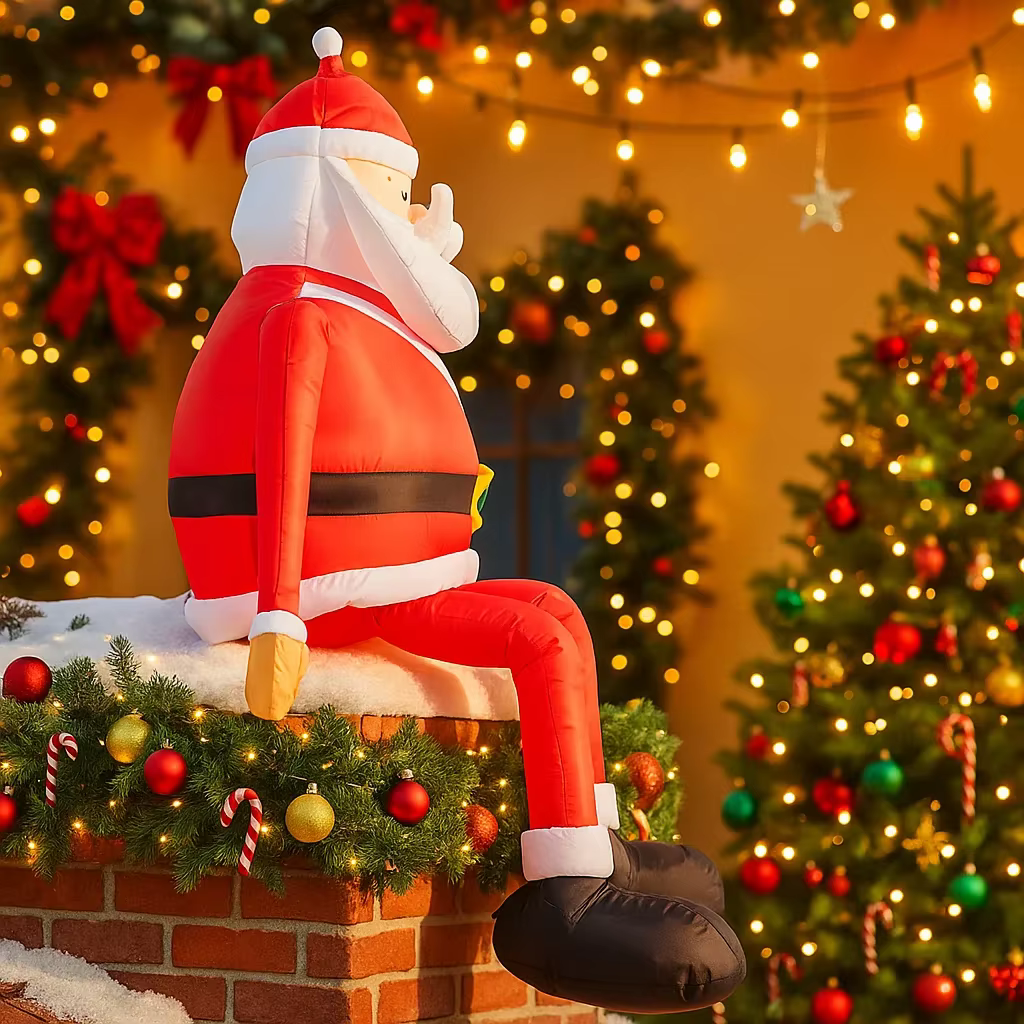 Décorations de noël gonflables au néon