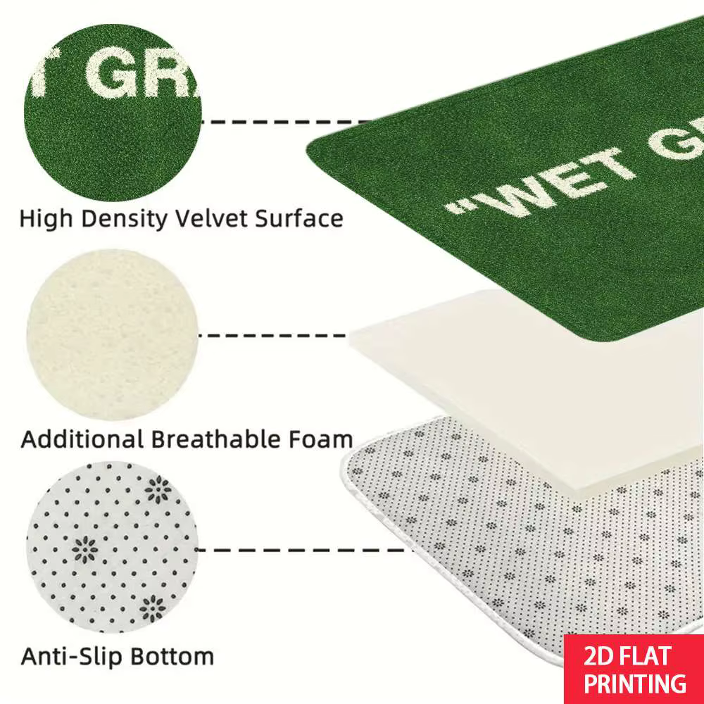VIKAMA Tapis vert WET GRASS