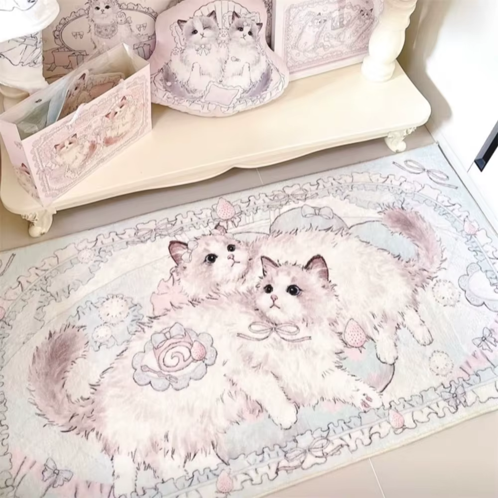 Tapis de chevet de dessin animé mignon
