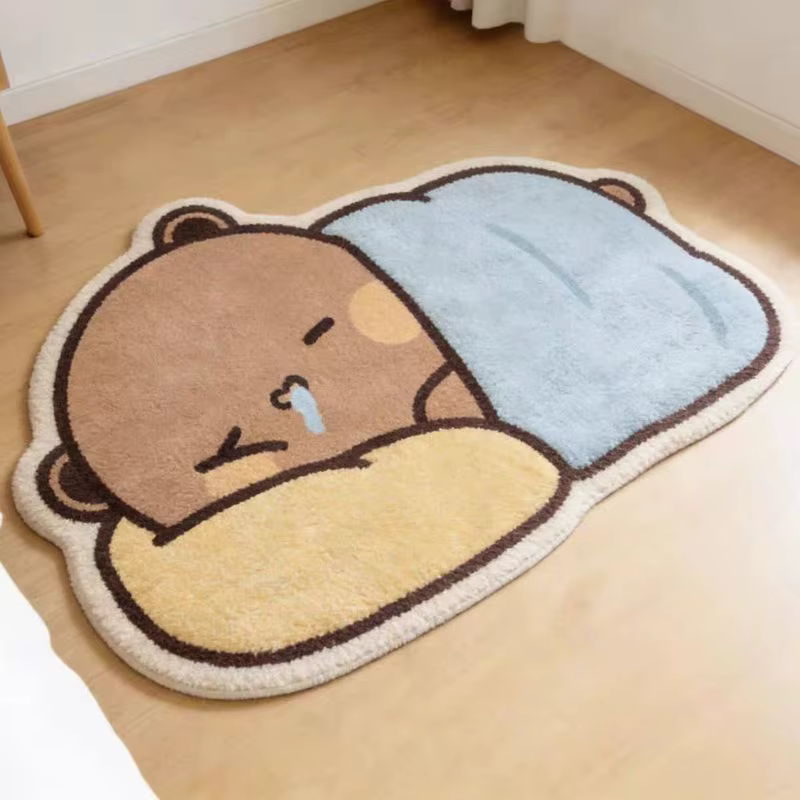Tapis de dessin animé Panda Bubu et Yier