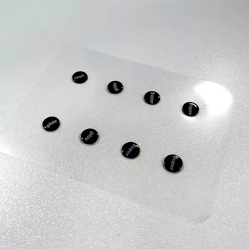 Patins de souris en verre, 1 paquet, points universels DIY, autocollants à faible friction pour une performance fluide de la souris, pour le jeu et le bureau