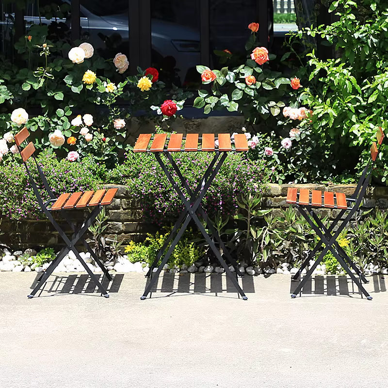 Tables basses pliantes en bois massif