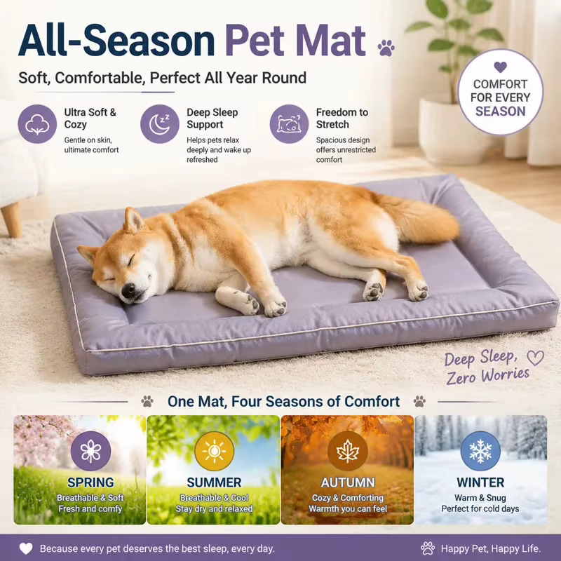 Tapis d'été en tissu Oxford respirant pour animaux de compagnie
