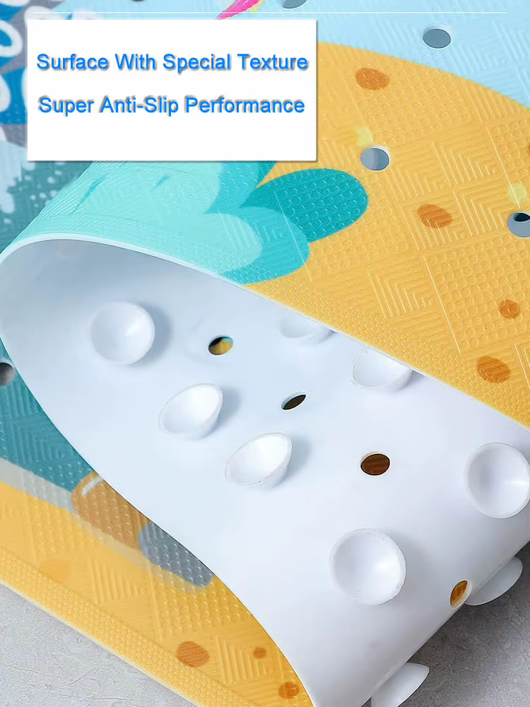 Tapis de bain antidérapant long en forme de bande dessinée