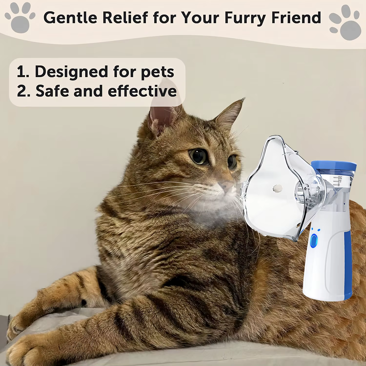 Chambre d'aérosol vétérinaire pour animaux, dispositifs d'inhalation pour l'asthme des animaux de compagnie, dispositifs d'intercalation pour chats et chiens, nébuliseur