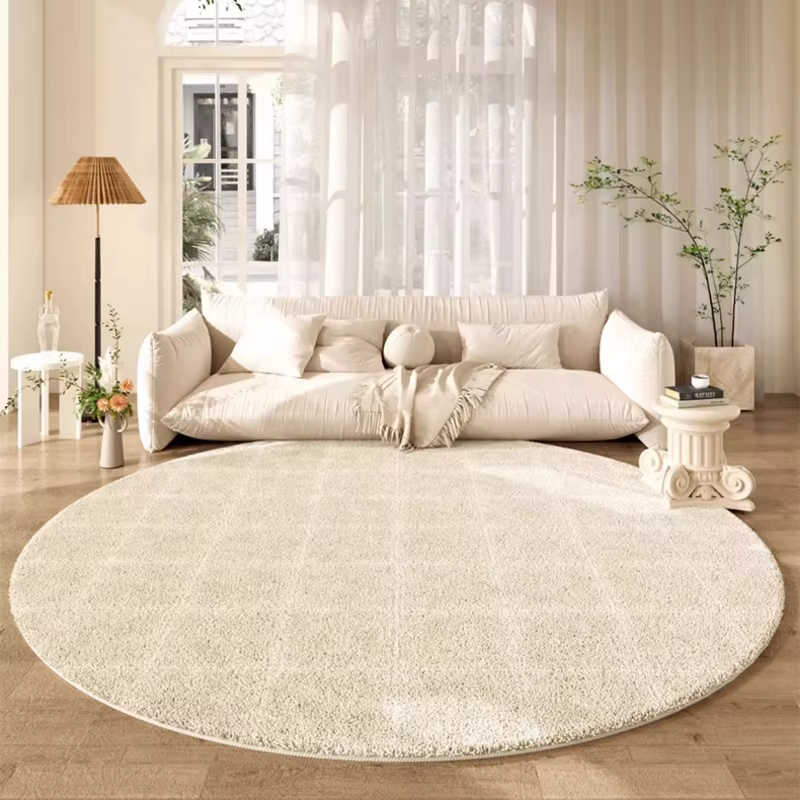 Tapis rond de décoration de salon de Style crème