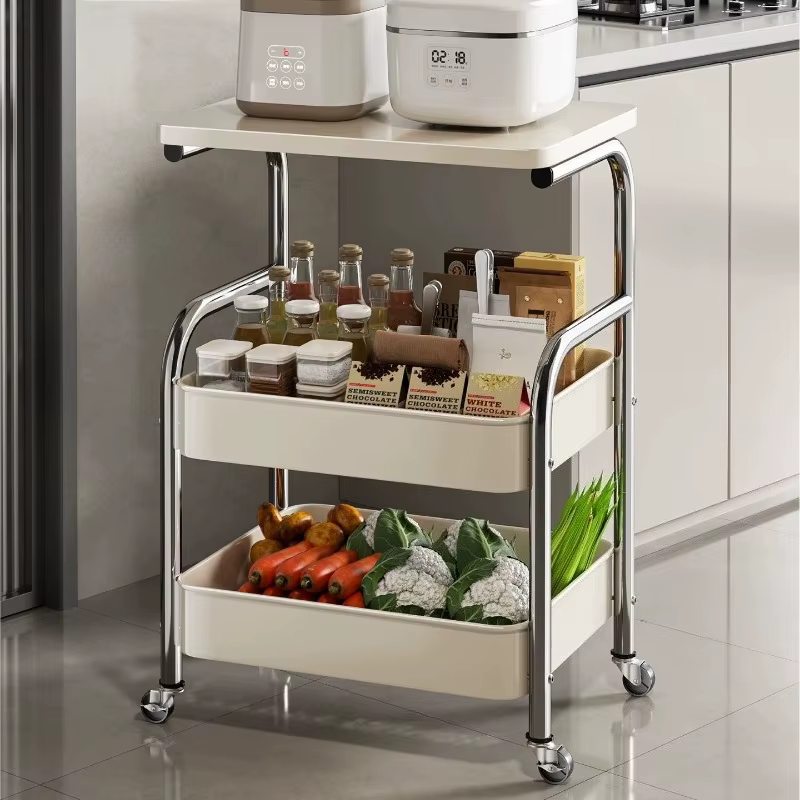 Îlots de cuisine et chariots de rangement mobiles multifonctionnels pour la maison, étagère de rangement multi-niveaux, meuble de rangement