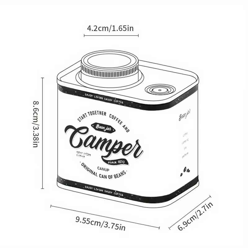 Boîtes scellées en grains de café, 1 pièce, boîte en fer blanc pour Camping en plein air, emballage de stockage, conservation de la fraîcheur, canettes en étain pour la respiration