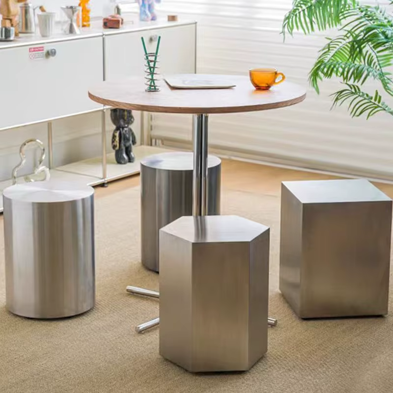 Tabourets en métal modernes, tabouret géométrique nordique, décoration de salon, café, minimalisme, chaise Ottomans, accessoires de meubles de maison