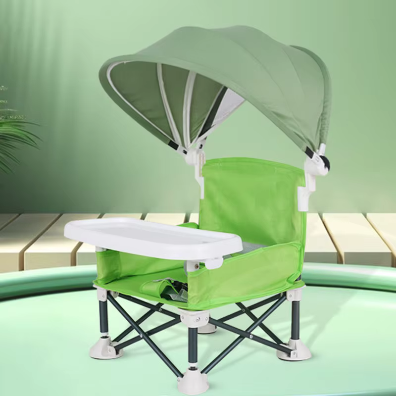 Chaise de salle à manger pliable pour bébé, Table à manger Portable pour enfants, petite chaise d'extérieur pour la plage, fournitures de meubles en alliage d'aluminium