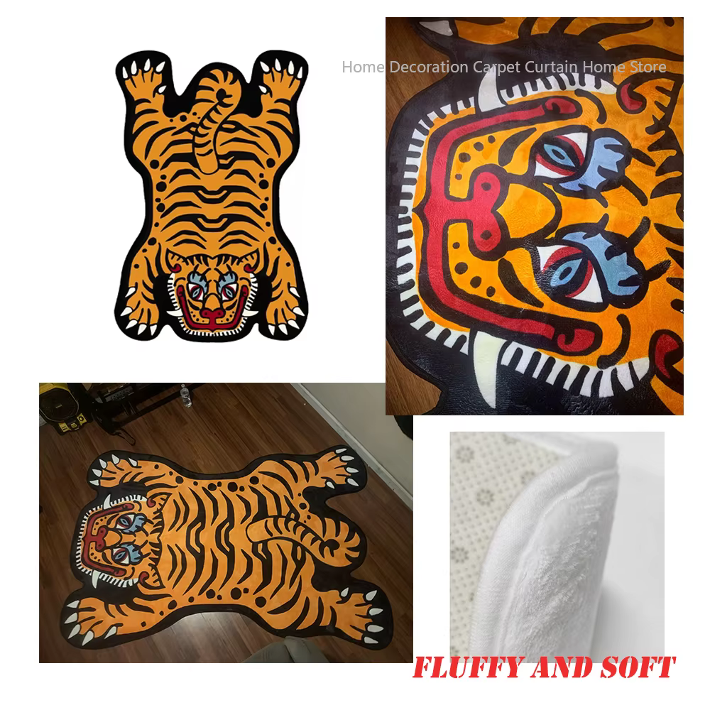Tapis de tigre créatif de dessin animé