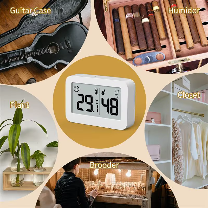 2 pièces LCD numérique température humidité mètre capteur intérieur pièce thermomètre hygromètre électronique maison thermomètre compteur capteur