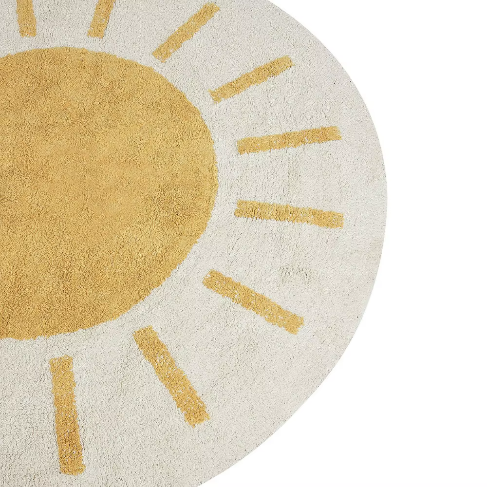 Tapis de jeu rond poilu pour enfants