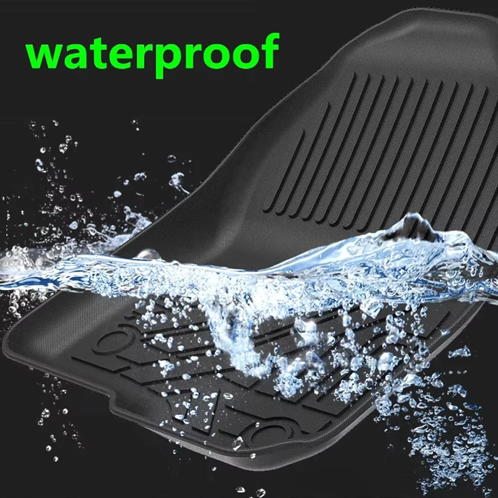 Tapis de sol de voiture imperméable en caoutchouc TPE