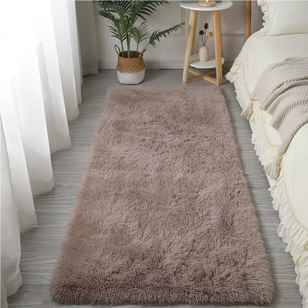 White Indoor Decor Soft and Comfortable Plush Living/Bed/Baby/Study Room Carpet Floor Mats For Home Size：80cmx200cm