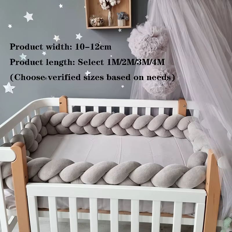 1-4M bébé pare-chocs lit tresse noeud oreiller coussin pare-chocs pour bébé berceau protecteur lit pare-chocs chambre décor berceau literie tresse ensemble