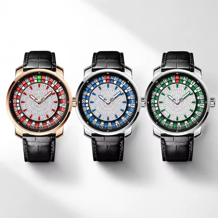 Montre mécanique pour homme en acier inoxydable, design ludique Roulette Européenne, édition de luxe nouvelle collection