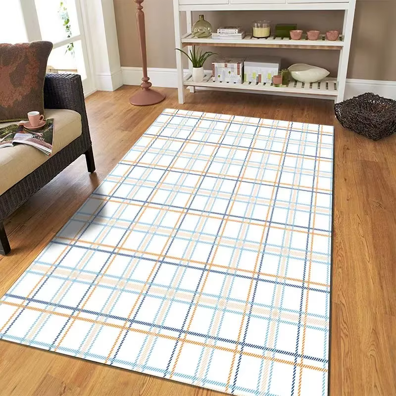 Tapis de sol à carreaux classiques, décoration de porte, maison, salon
