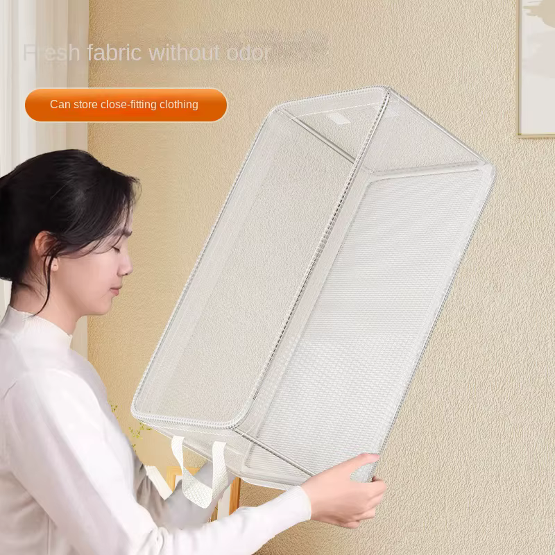 Boîte de rangement transparente en PVC avec cadre en acier, panier organisateur de sous-vêtements étanche pour l'organisation de la maison, du dortoir et du placard