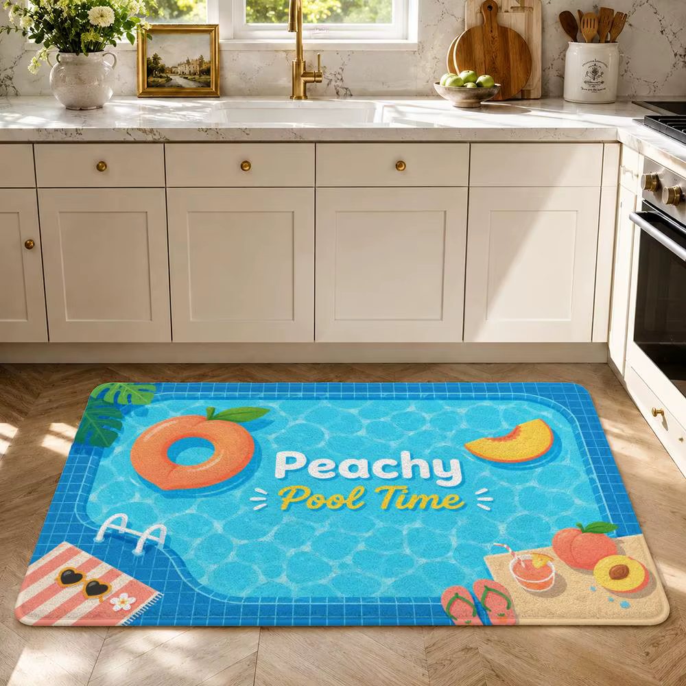 Tapis de sol pour fête au bord de la piscine