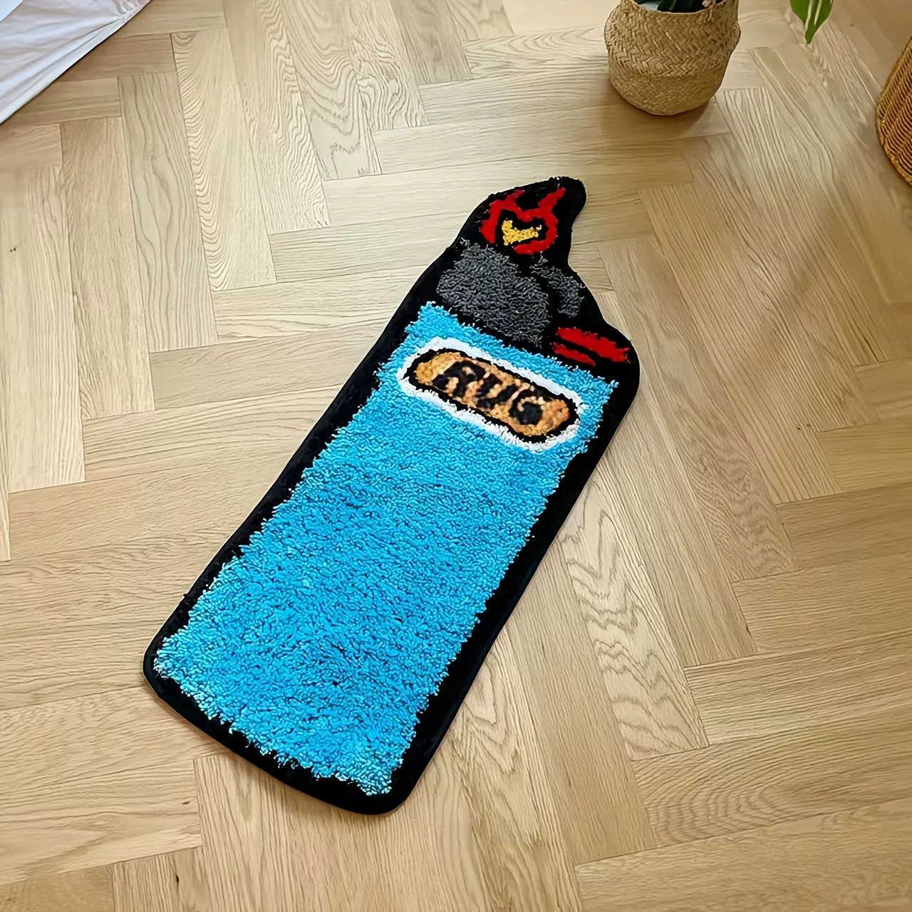 VIKAMA Tapis personnalisé créatif bleu clair
