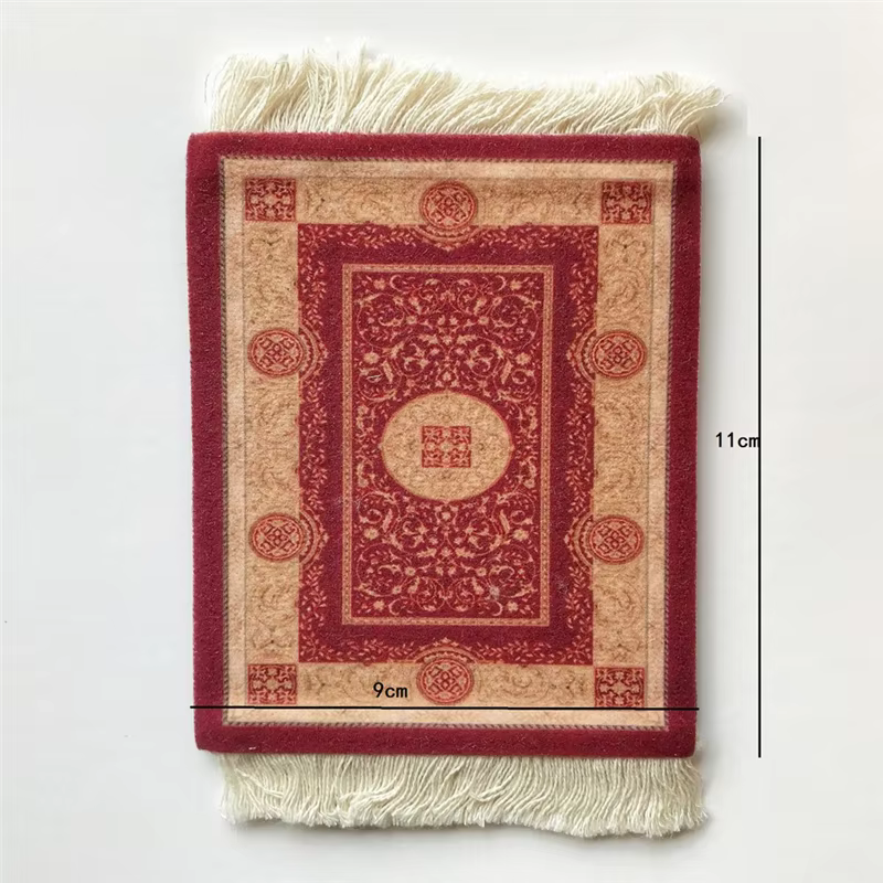 A69emini sous-verres tissés persans tapis motif dessous de verre technologie de décoration de table à manger.