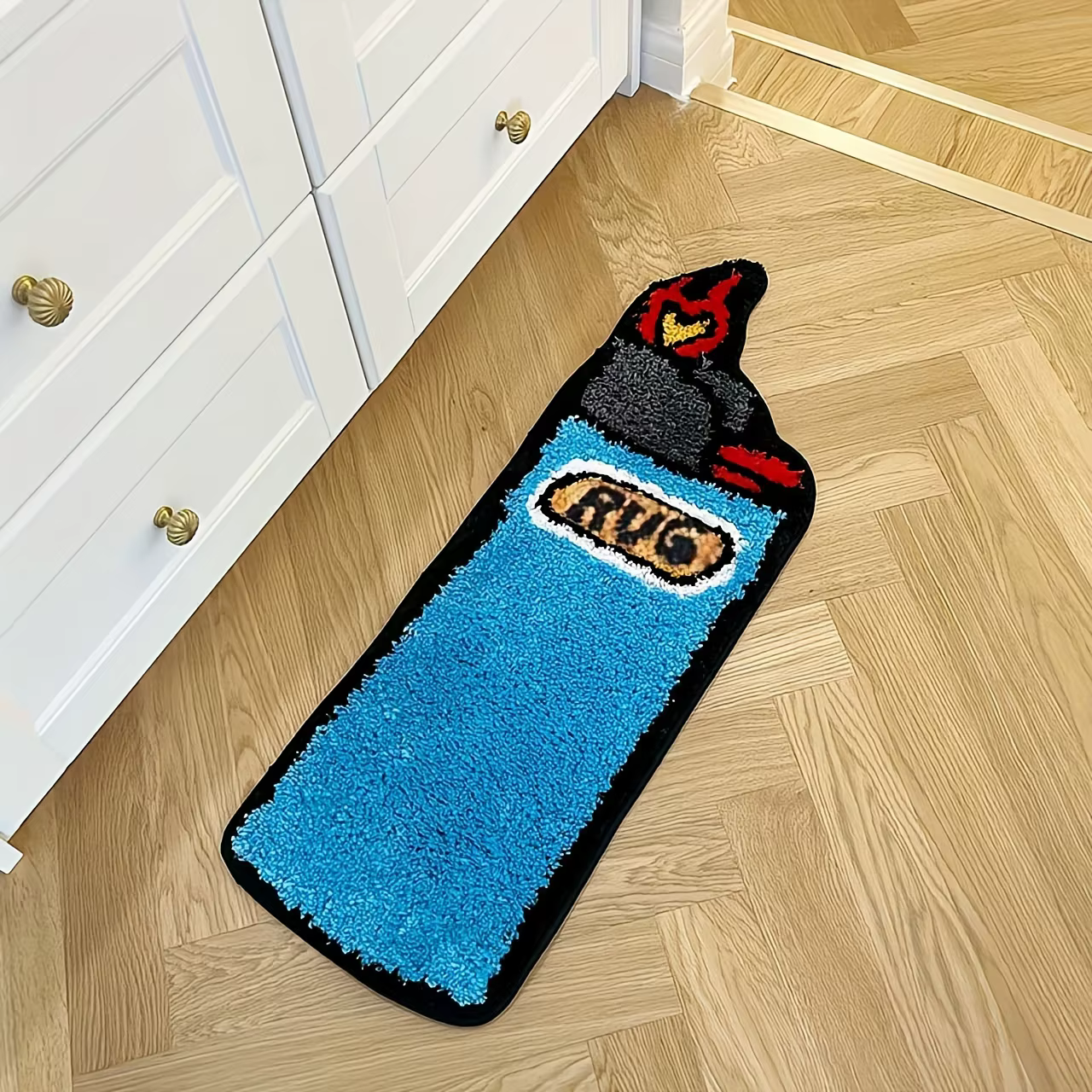 VIKAMA Tapis personnalisé créatif bleu clair