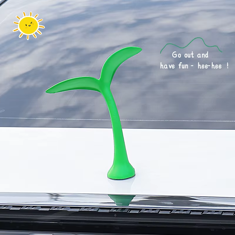 Ornements de voiture, autocollants décoratifs 3D pour toit de voiture, pousses de haricots, fleurs, tentacules, accessoires décoratifs extérieurs