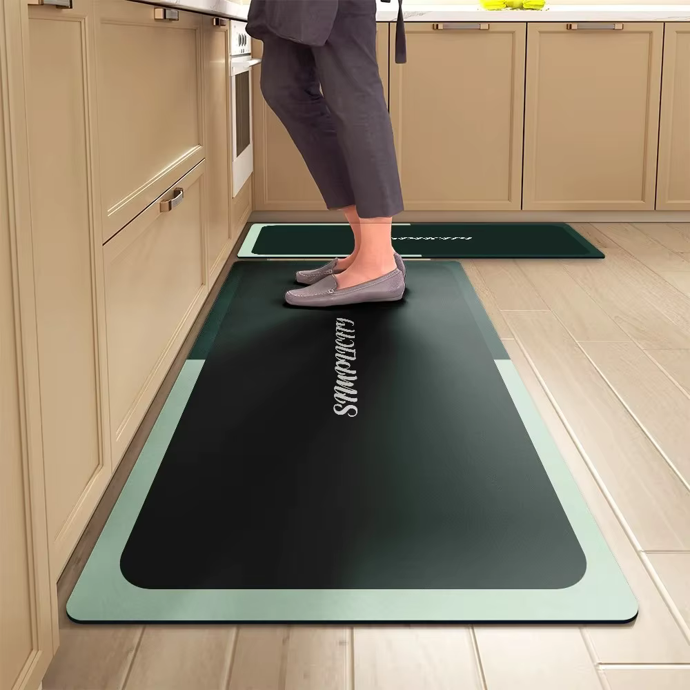 VIKAMA Tapis de cuisine simple style américain absorbant l'eau pour salle de bain