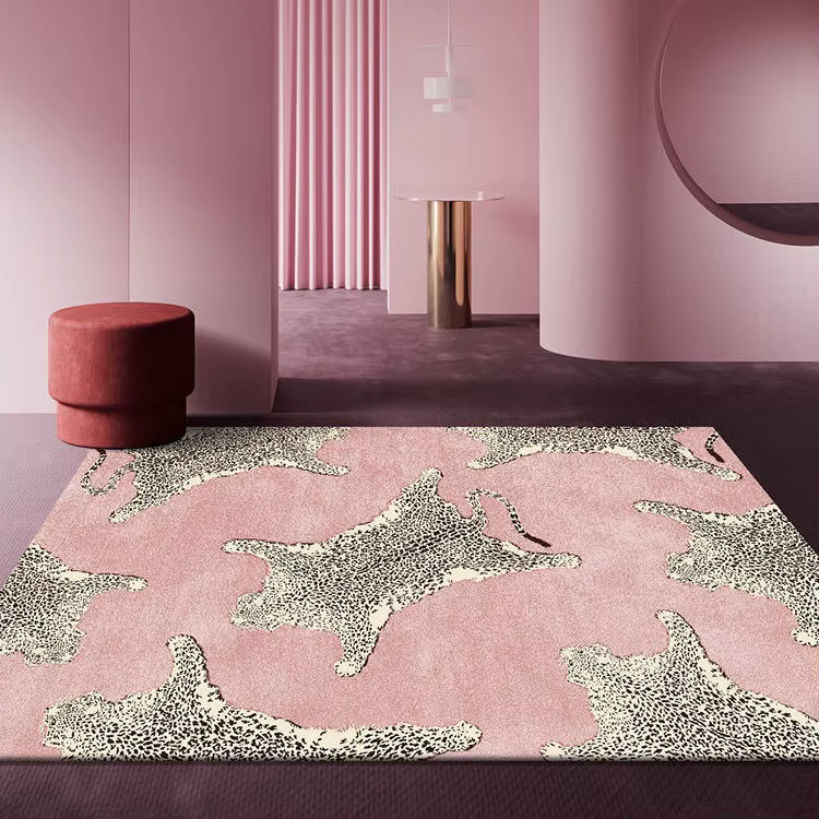 Tapis de salon en peluche de luxe léger