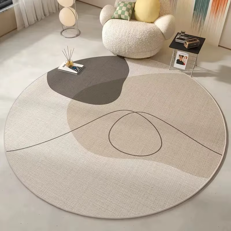 VIKAMA Tapis rond moderne et minimaliste