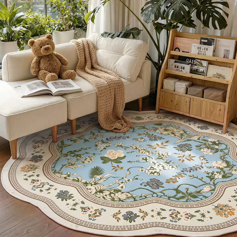 Tapis rond de style moderne pour la décoration du salon