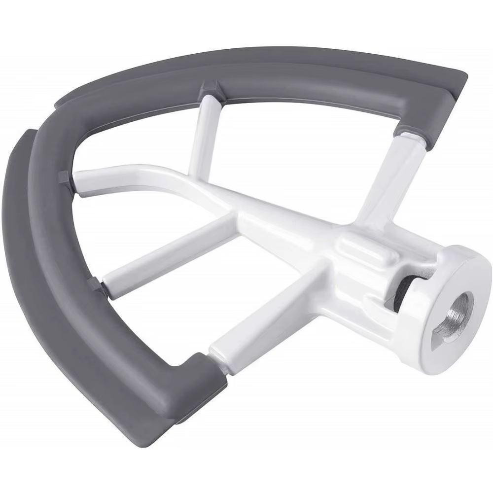 Batteur à bord flexible de 4,5 à 5 litres pour batteur sur socle à tête inclinable à palette plate KitchenAid avec grattoir à bol à bords flexibles en Silicone