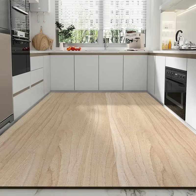 Tapis de cuisine imperméable en cuir