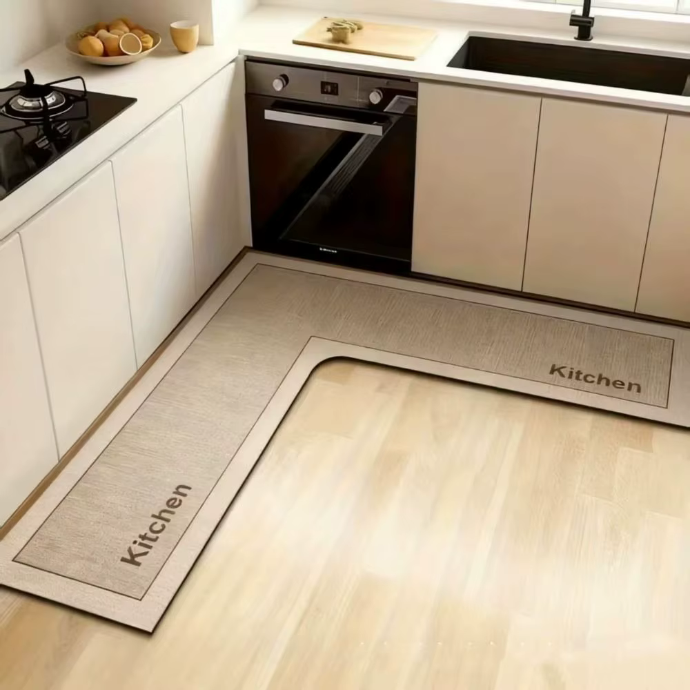 Tapis de cuisine en forme de L