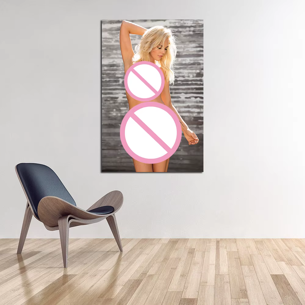 Peinture sur toile pour décoration de chambre à coucher, affiche murale de belle fille blonde, pour salon, couloir, décoration de la maison, esthétique