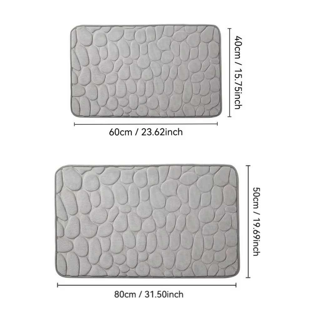 Tapis de bain en relief pavé