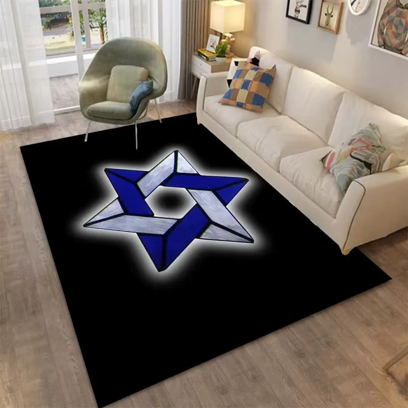 Tapis de sol motif étoile hexagonale, décoration de porte, maison, salon