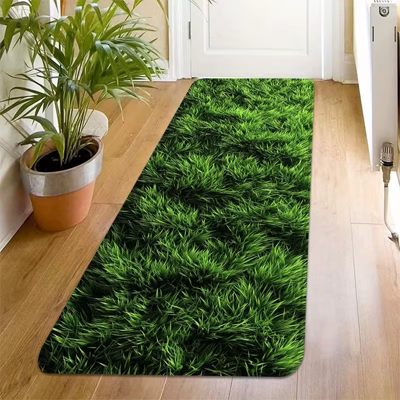 Tapis de sol long et doux antidérapant pour couloir