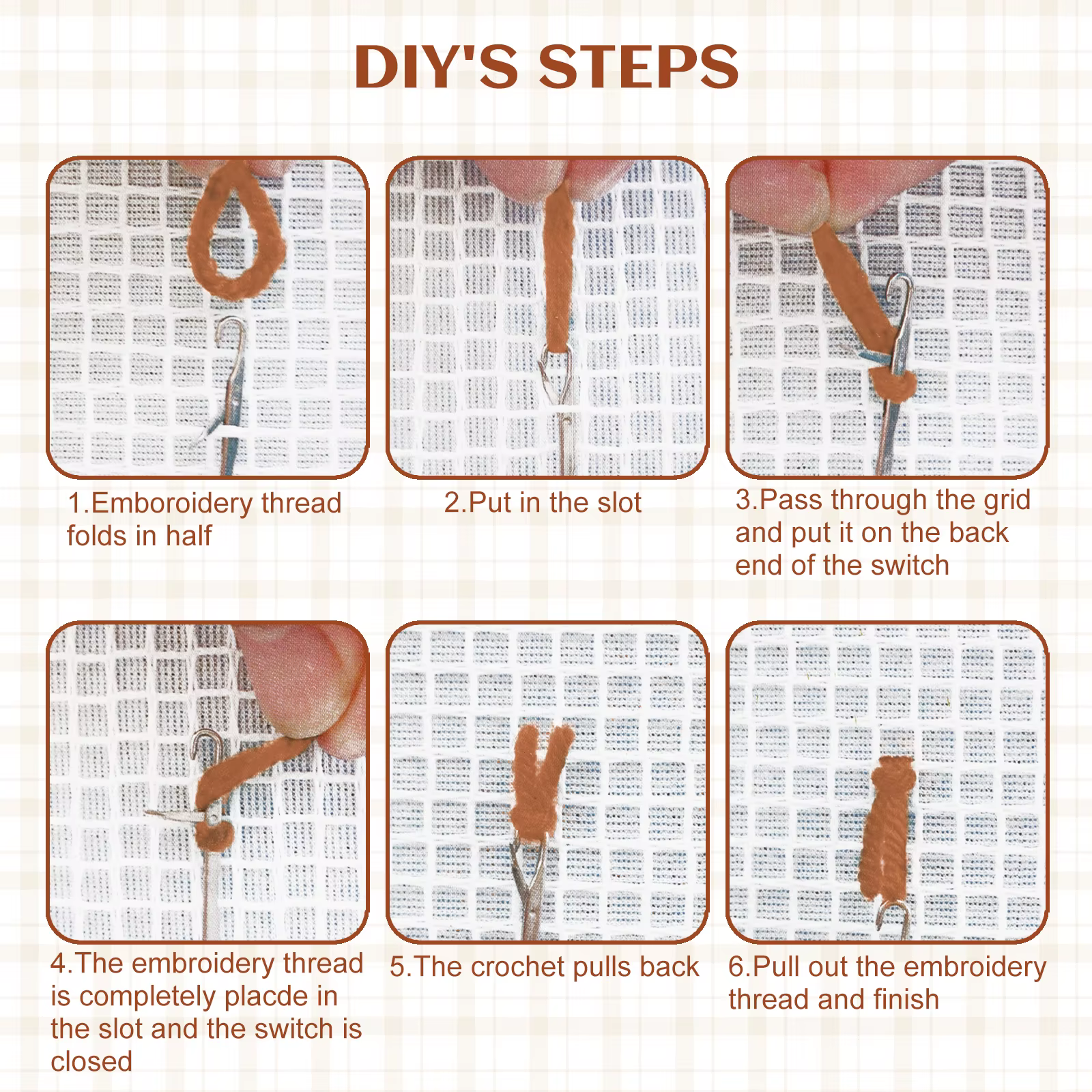 Kit de tapis crocheté au crochet (Latch Hook) DIY