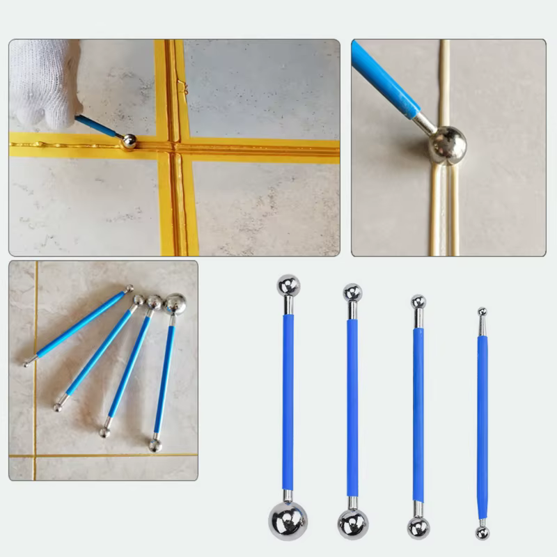 4x/set Kit d'outils de calfeutrage outils de finition de calfeutrage Kit de réparation de Joint de sol de carrelage boule pour