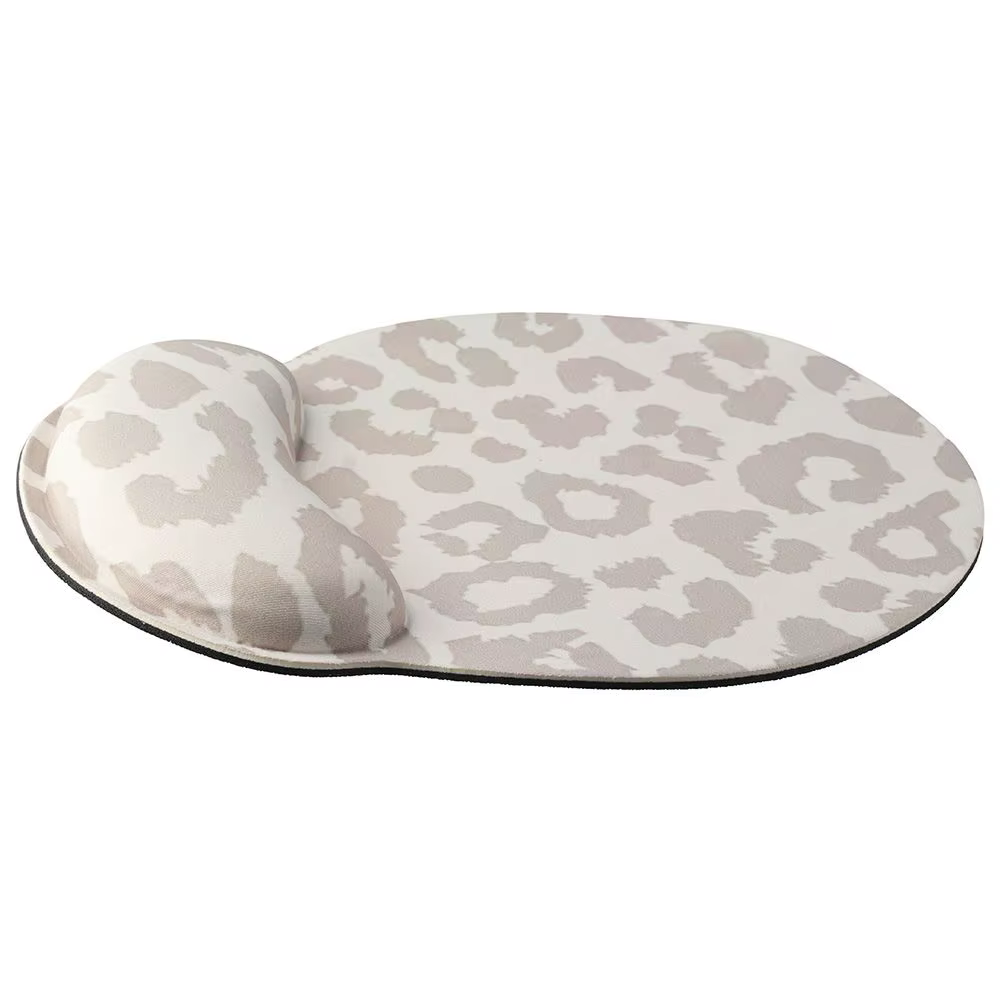 Tapis de souris léopard imperméable, gris Gel, Base ergonomique antidérapante, pour le bureau
