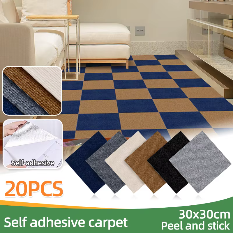 20 pièces tapis moderne 30x30cm couture couleur salon Table basse