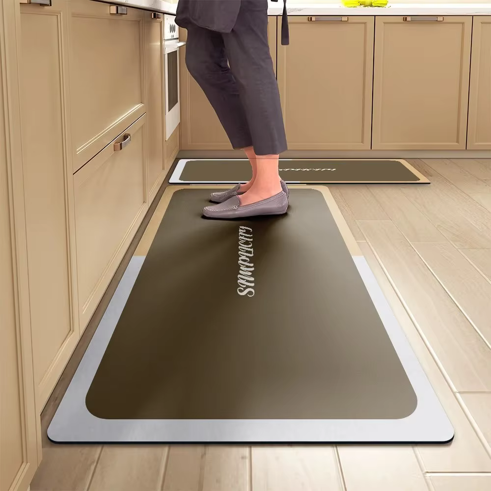VIKAMA Tapis de cuisine simple style américain absorbant l'eau pour salle de bain
