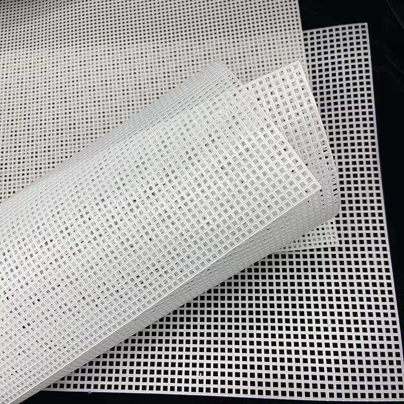 Crochet de fil de tapis de sac en tissu de maille en plastique