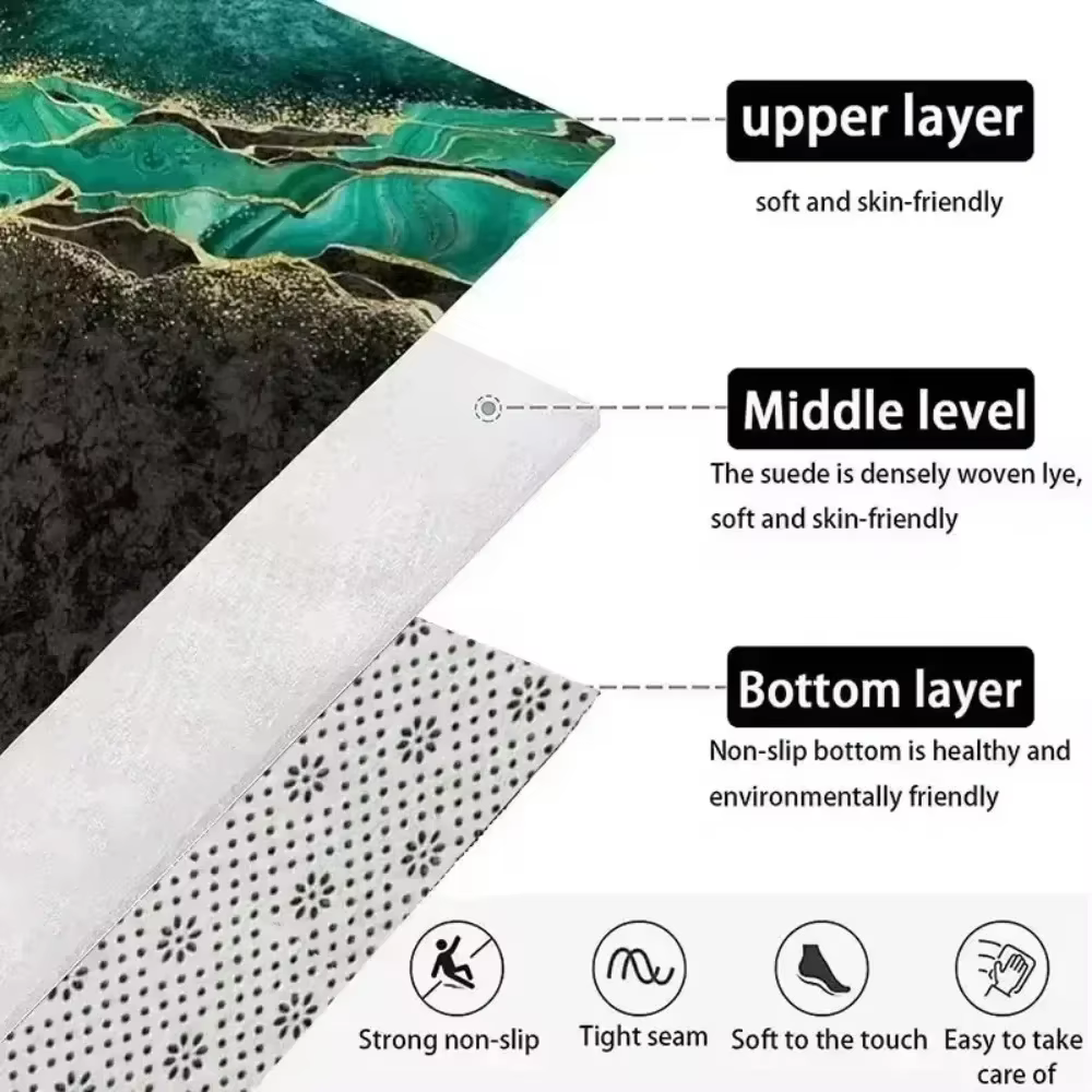 Tapis rond classique à damier noir et marron, doux, antidérapant, pour salon, chambre à coucher, décoration intérieure, tapis de sol, design moderne