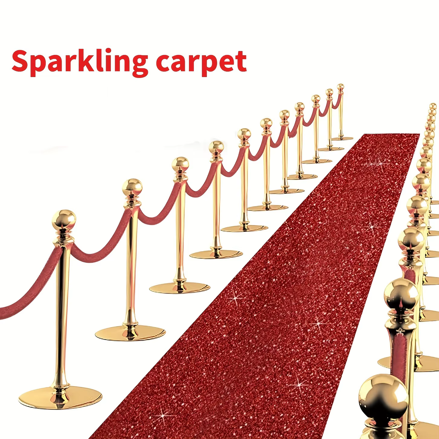 Tapis rouge étincelant