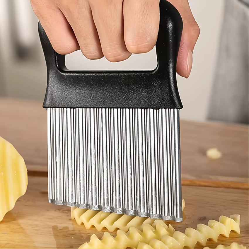 Améliorez votre cuisine avec un coupe froissé 1 pièce - Couteau hachoir ondulé pour fruits, légumes, salade, carottes, pommes de terre et frites